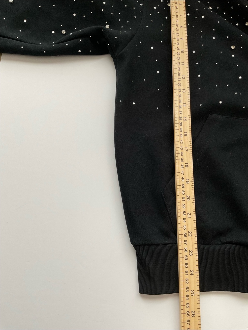 Aelfric Eden Rhinestone Hoodie Black Sparkle Pullover Size XS Streetwear Y2K - Picture 7 of 9